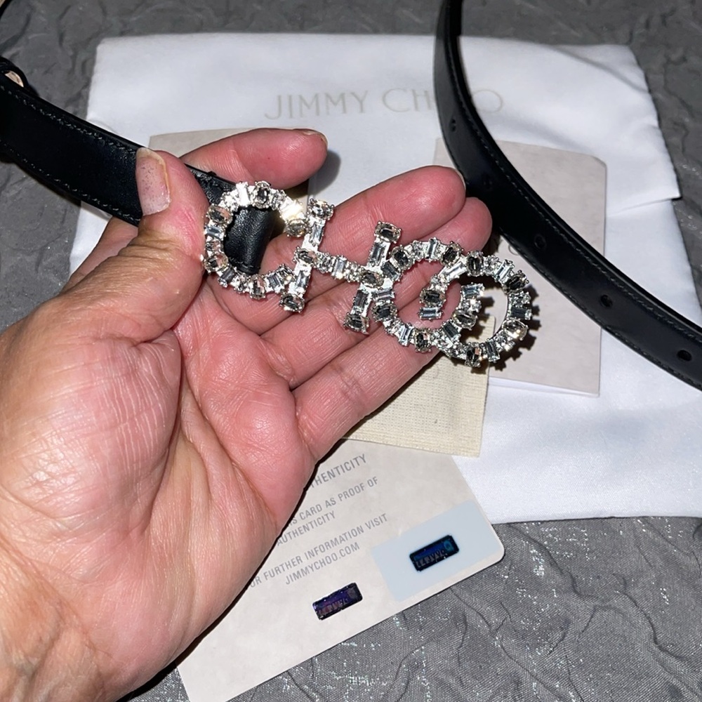 Brand new Jimmy Choo belt size 100 with crystals on buckle. - Picture 4 of 4